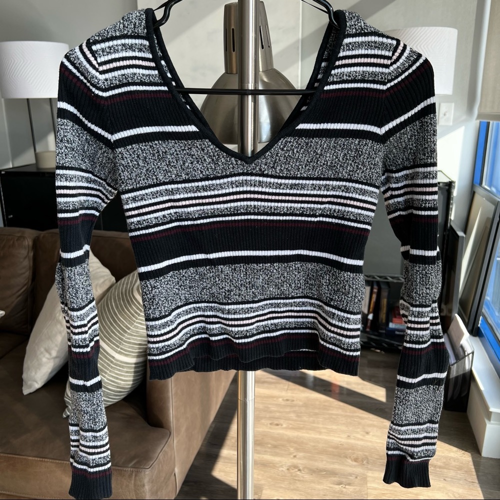 PacSun, LA Hearts tightly knitted, 5 color stripped sweater, S